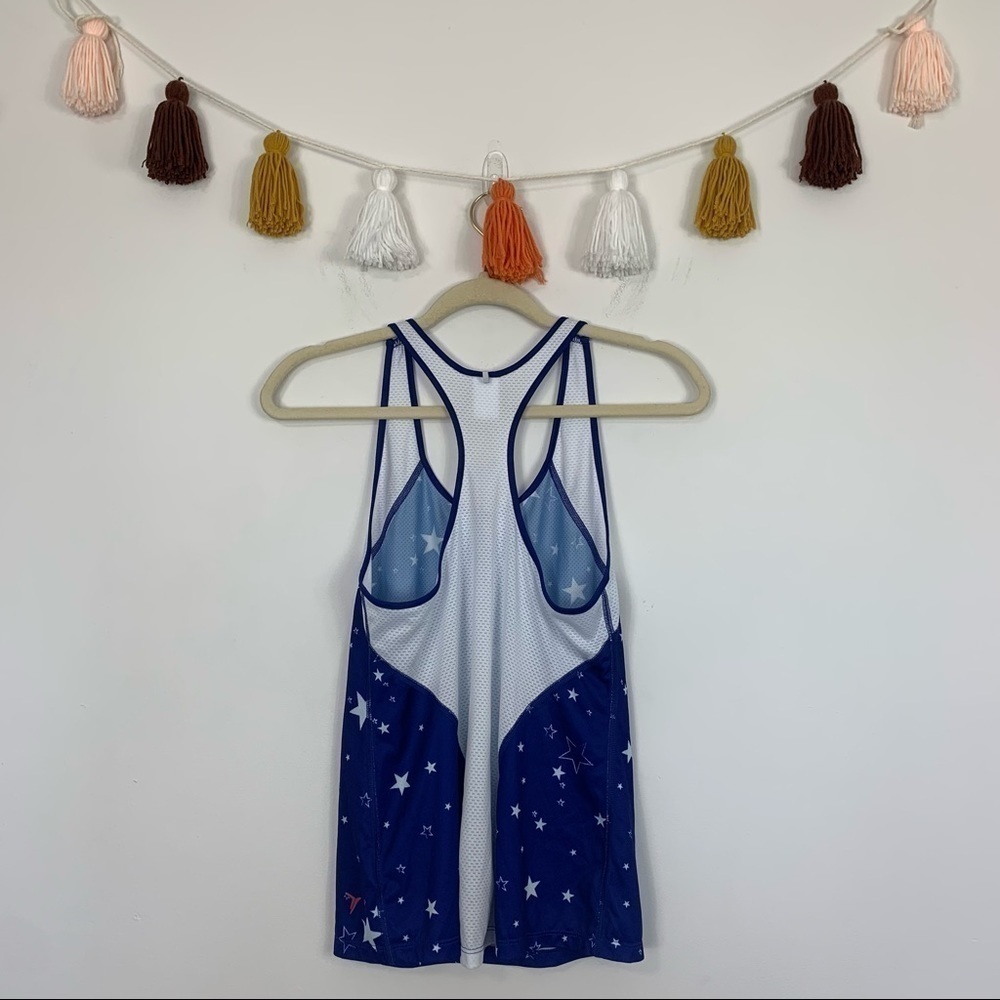 Old Navy Mesh Americana Pattern Royal Blue White Tank Top Size Small - Picture 10 of 10